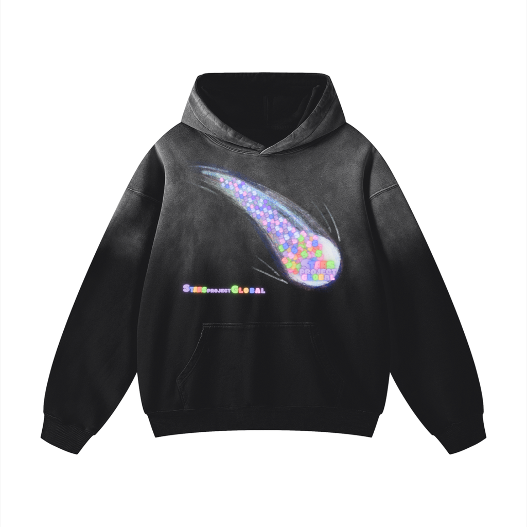 "EXTRAORDINARY THINGS" Sun Fade Loose Hoodie