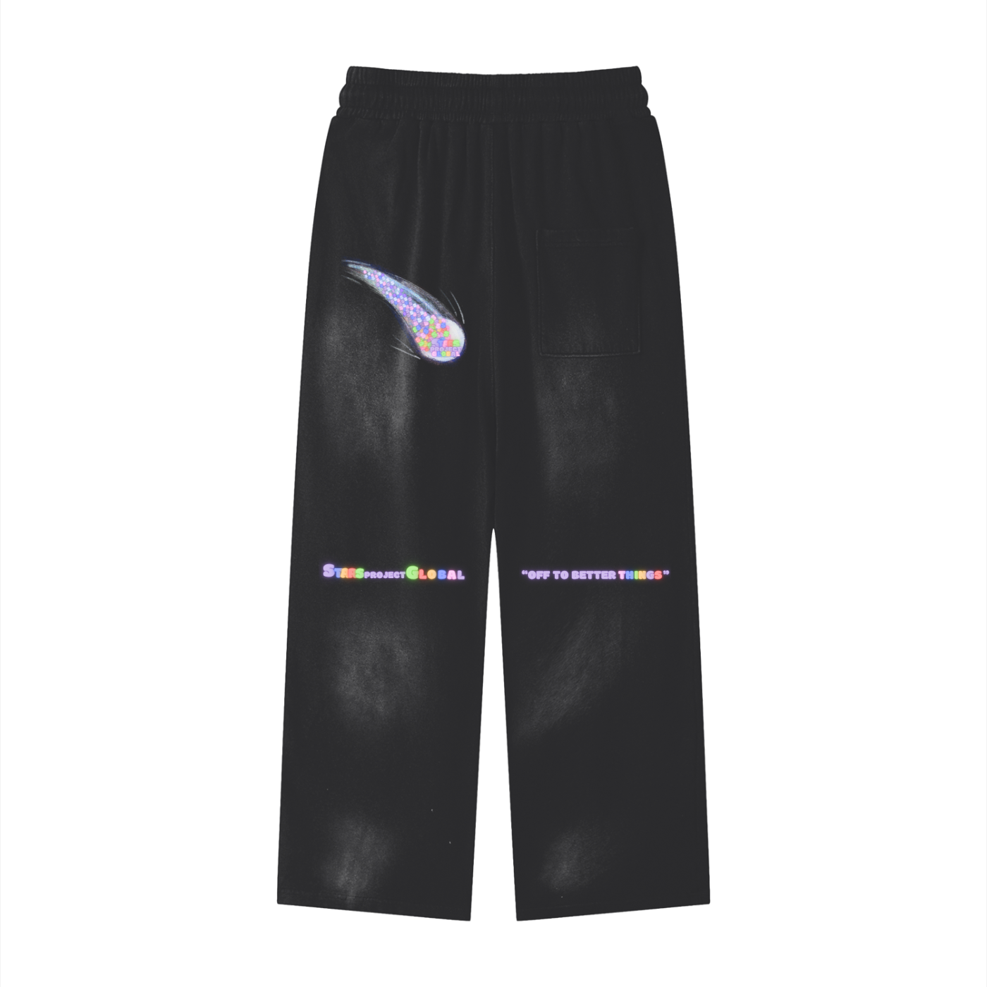 "EXTRAORDINARY THINGS" Sun Fade Loose Sweatpants