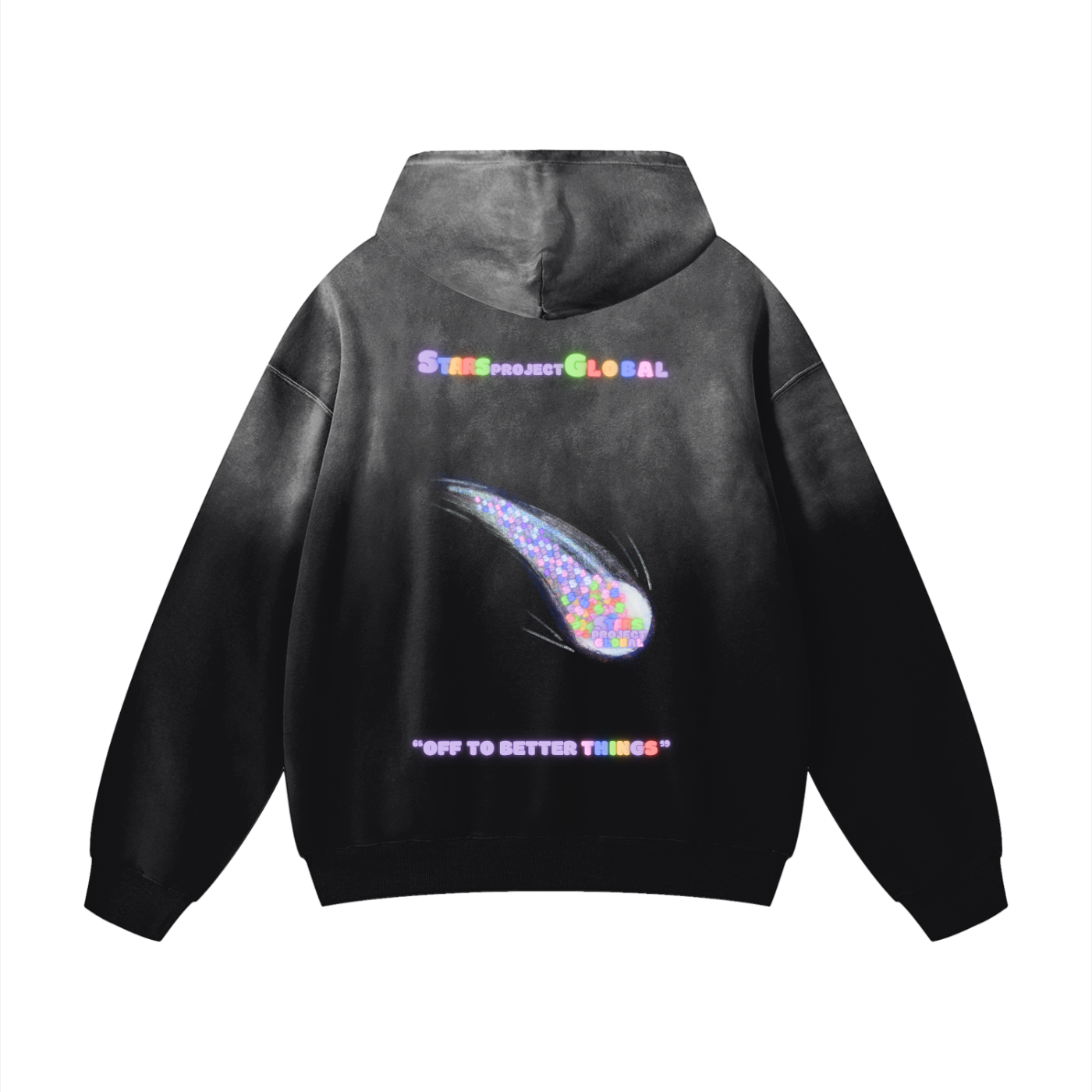 "EXTRAORDINARY THINGS" Sun Fade Loose Hoodie