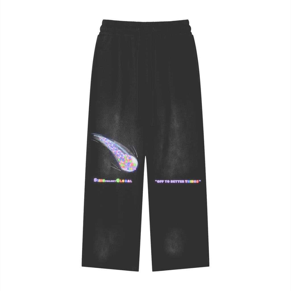 "EXTRAORDINARY THINGS" Sun Fade Loose Sweatpants