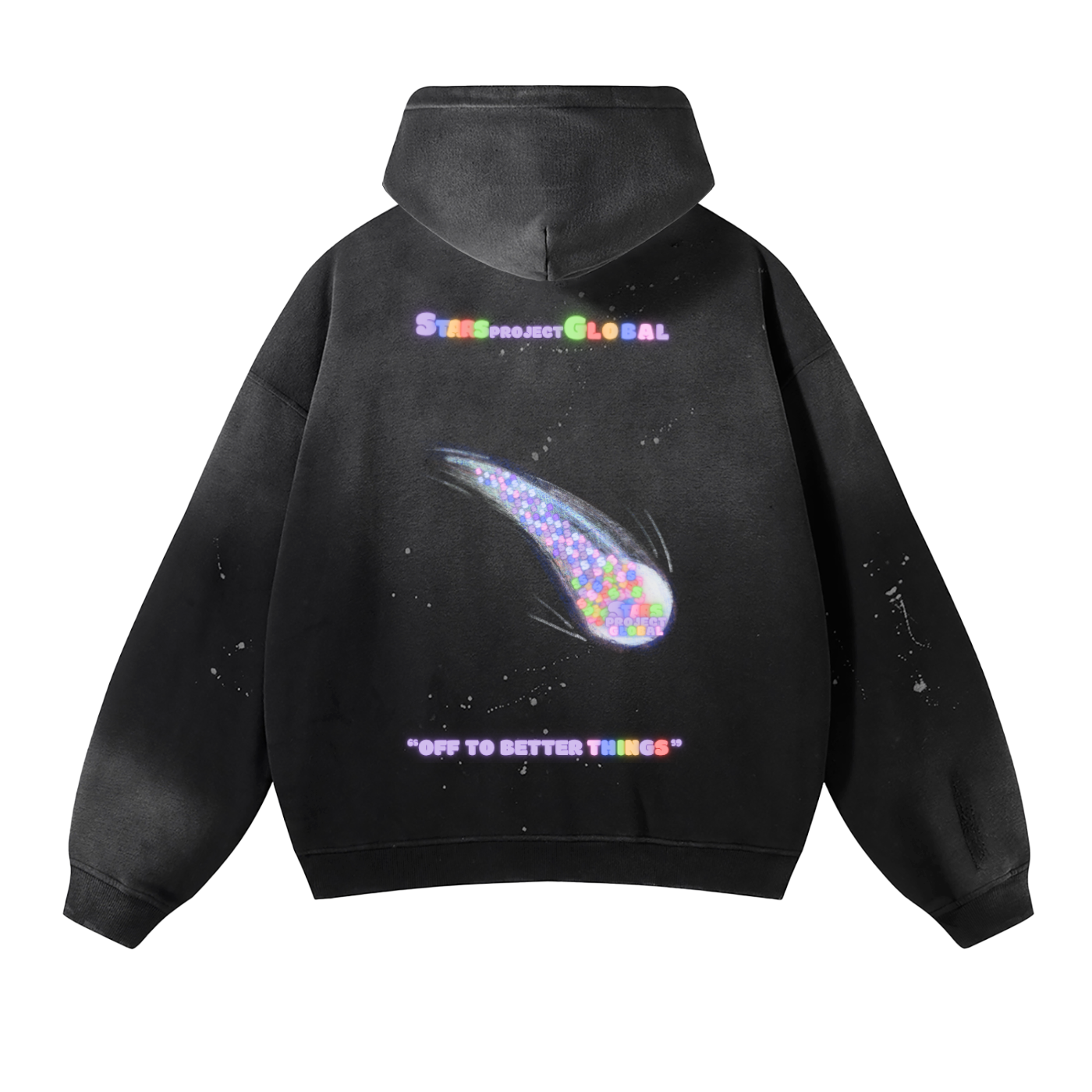 "EXTRAORDINARY THINGS" Frayed Fleece Hoodie